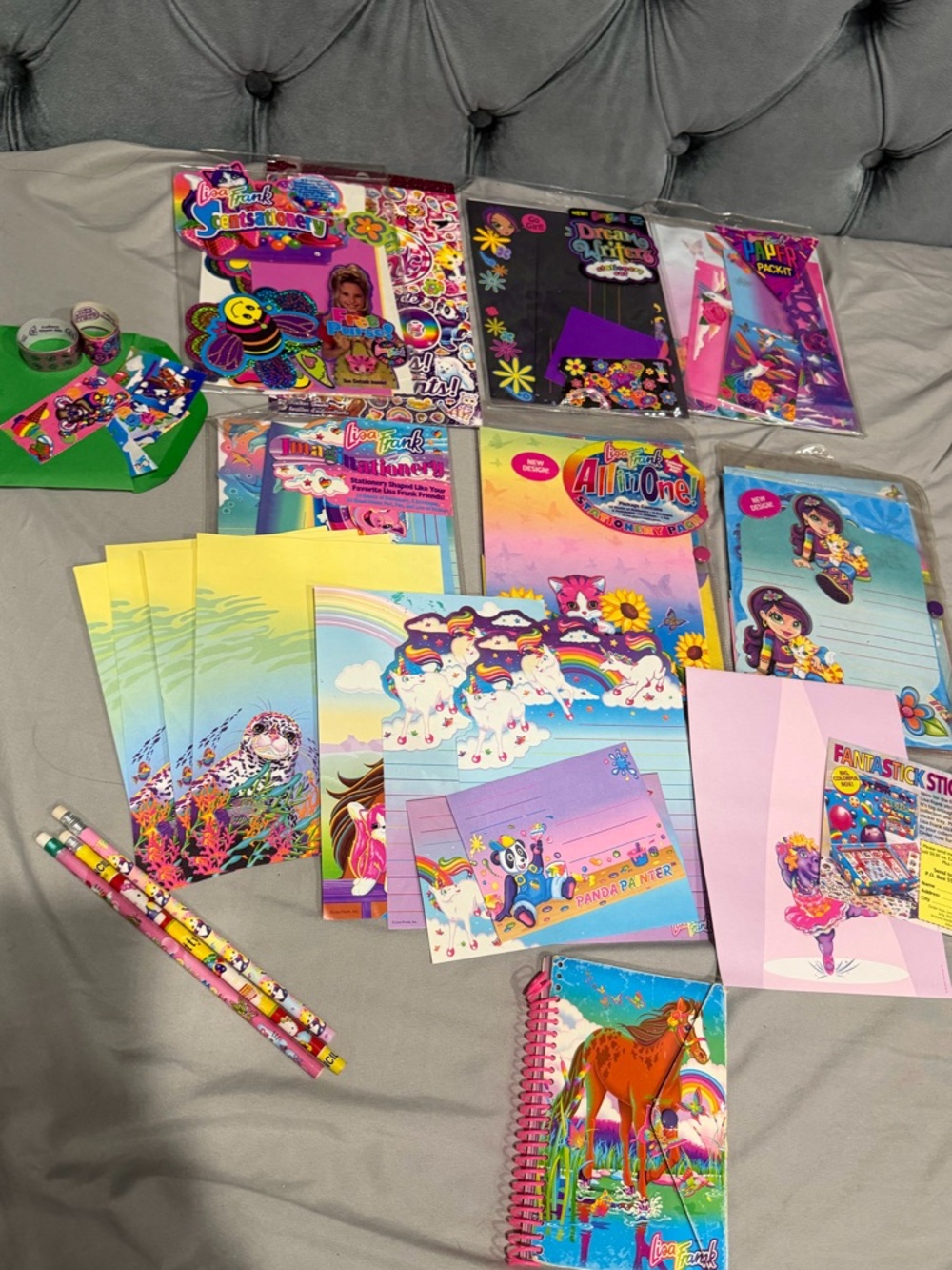 Vintage Lisa Frank Stationery Lot - Bright Multicolor